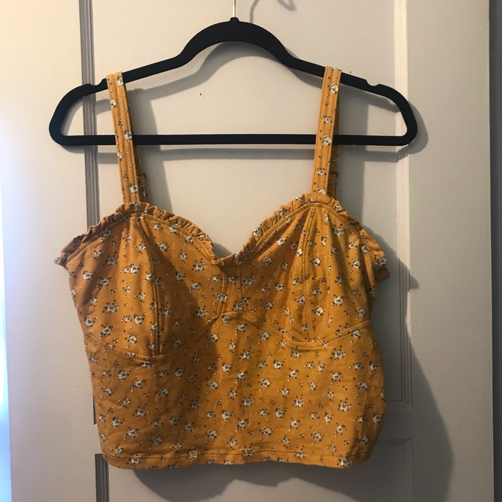 Abercrombie yellow tank top size XL